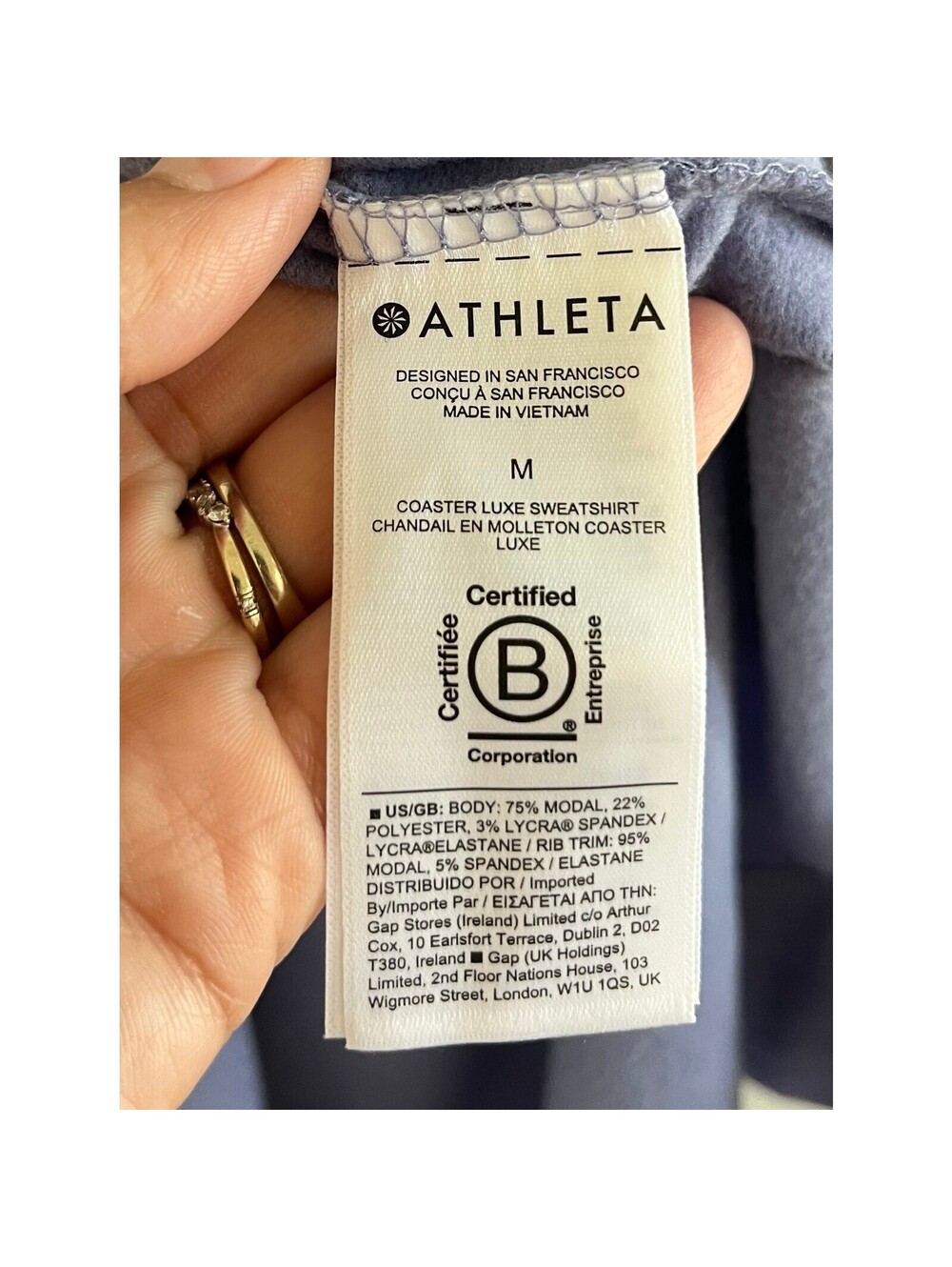 Athleta Coaster Luxe Recover Sweatshirt Women's Size Small P Purple - Picture 7 of 8